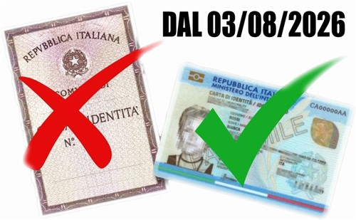 Cessazione validità carte di identità cartacee ai fini dell'espatrio